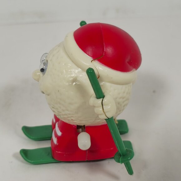 Wind-Up Skiing Santa Egg Toy By Russ Working Vintage Toy - Picture 4 of 5